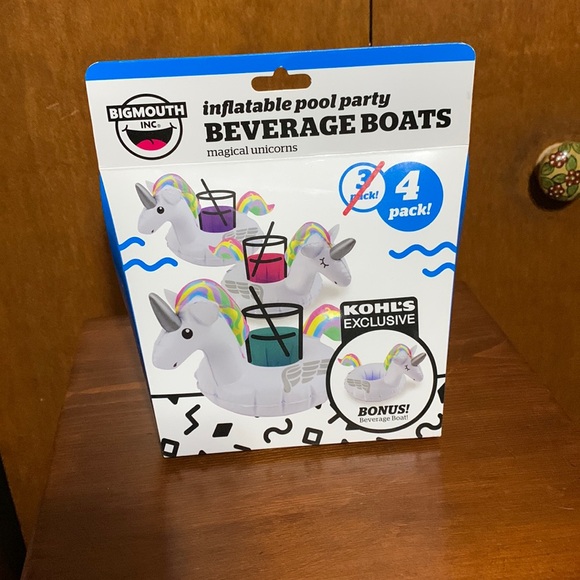 BIGMOUTH INC. - Inflatable Pool Party Beverage Boats -Unicorns - Picture 1 of 5